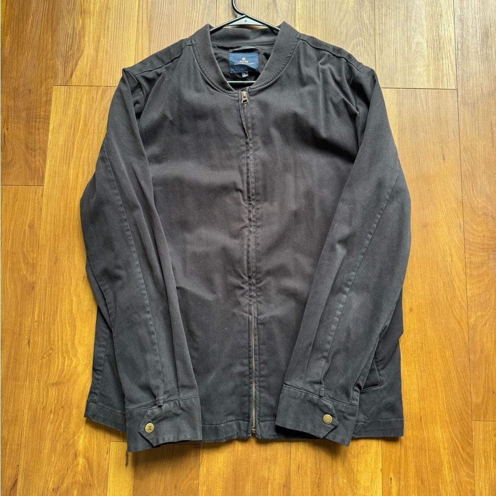 Roark Minimalist Utility Black Zip-Up Jacket